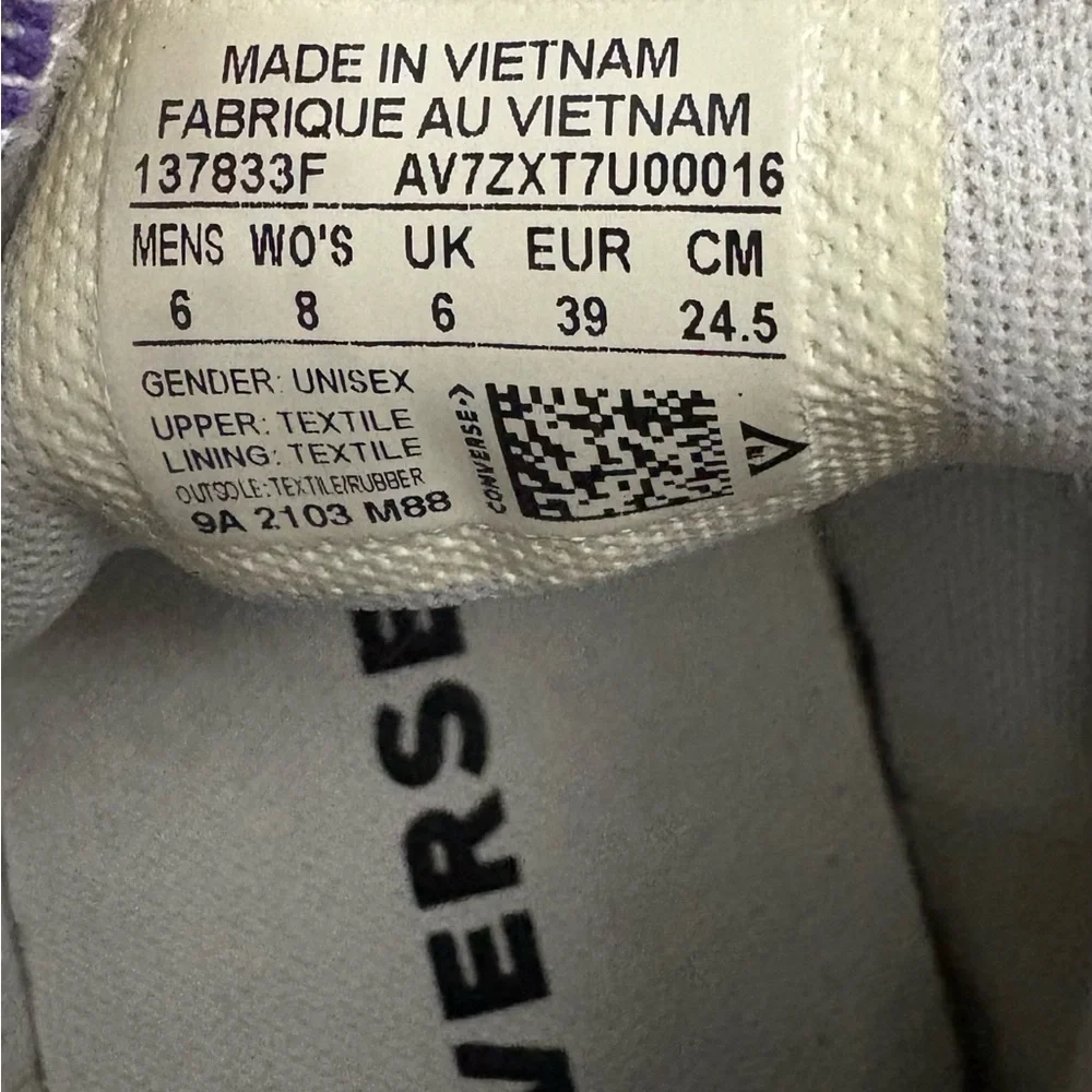 Purple High-Top Mens Converse Sneakers - Picture 7 of 9